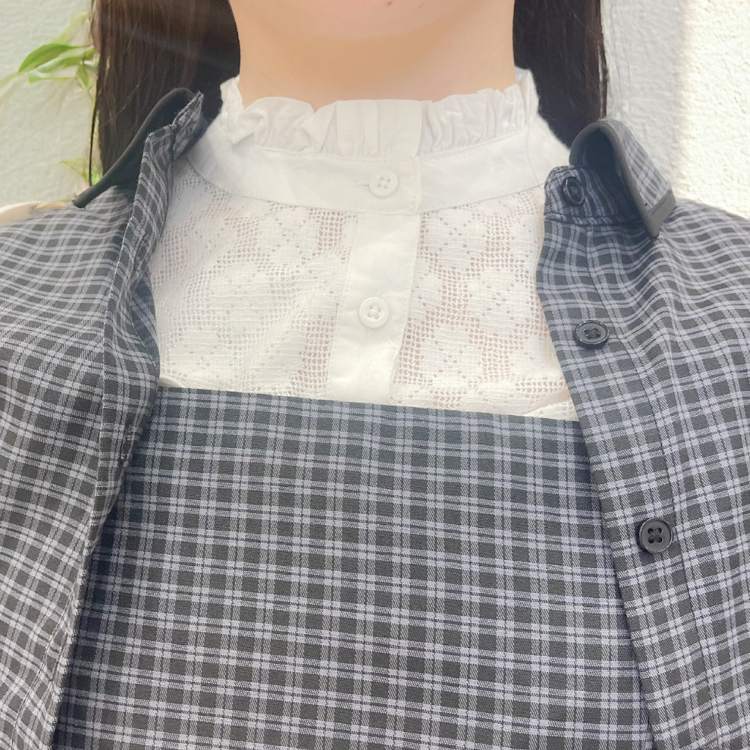 花柄刺しゅう付け襟 (10118123847812)