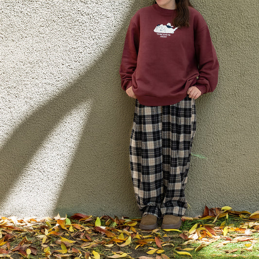 裏毛食べ過ぎた猫プルオーバー