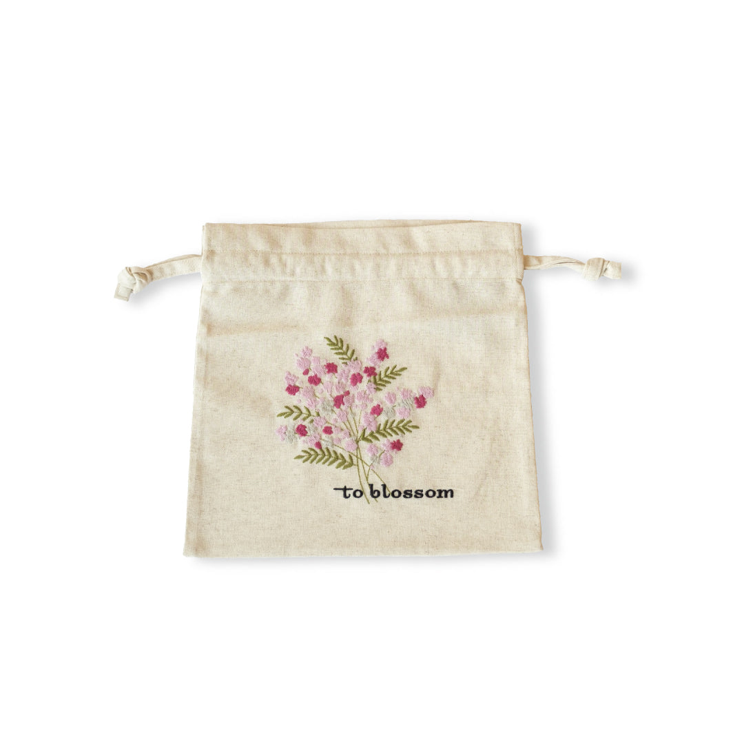 刺繡ロゴ巾着