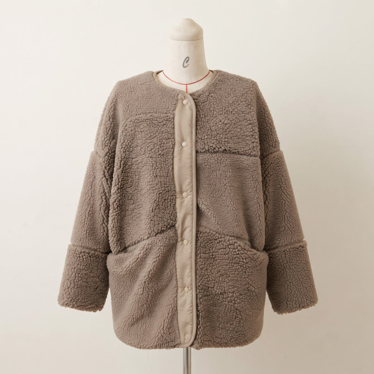 【オンライン限定】パッチワークボアジャケットコート