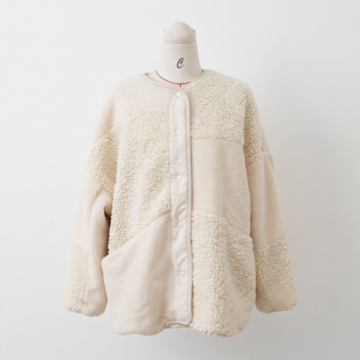 【オンライン限定】パッチワークボアジャケットコート