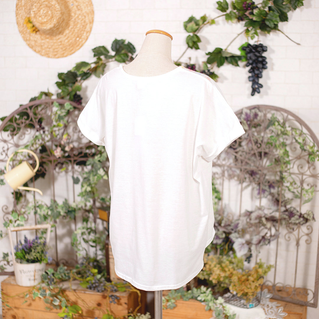 水彩ブーケタックTシャツ
