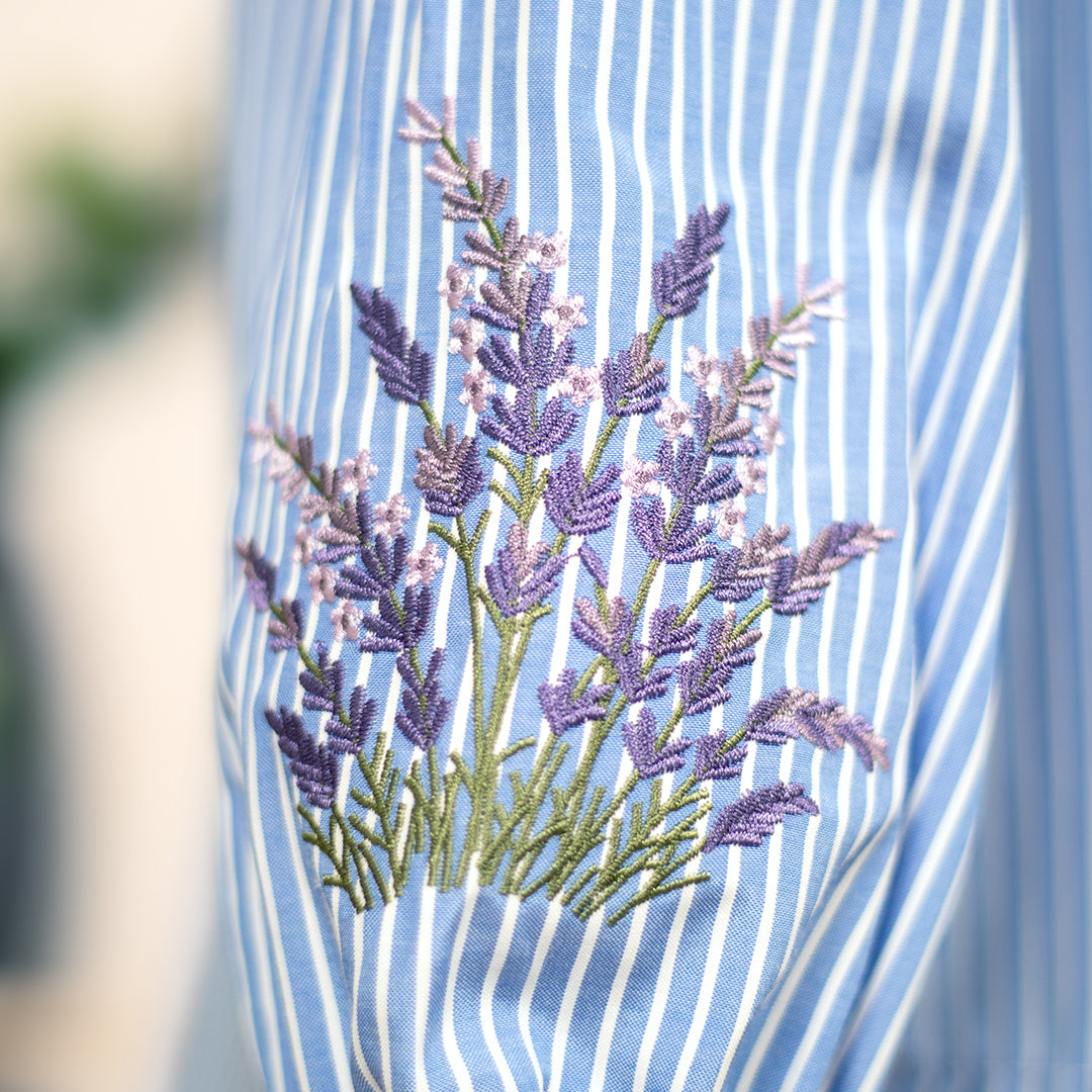 袖flower刺繍ｷﾞｬｻﾞｰブラウス
