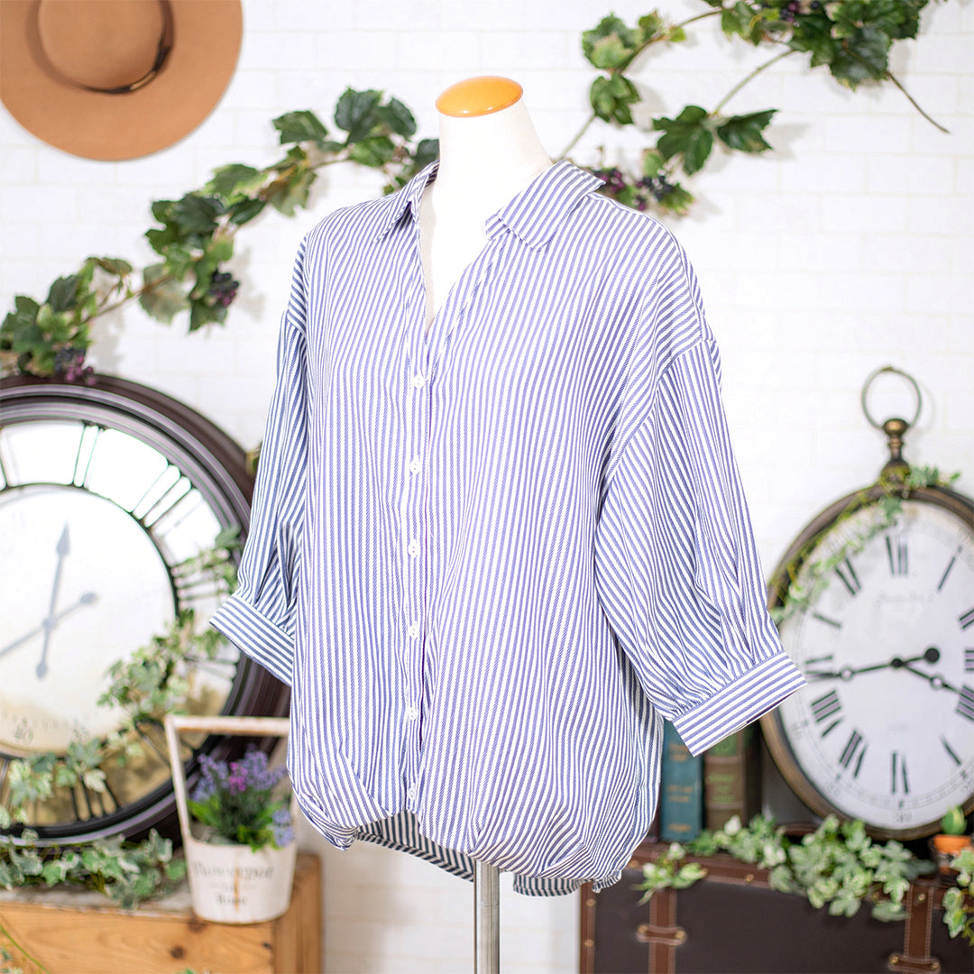 レースアップタケノコブラウス