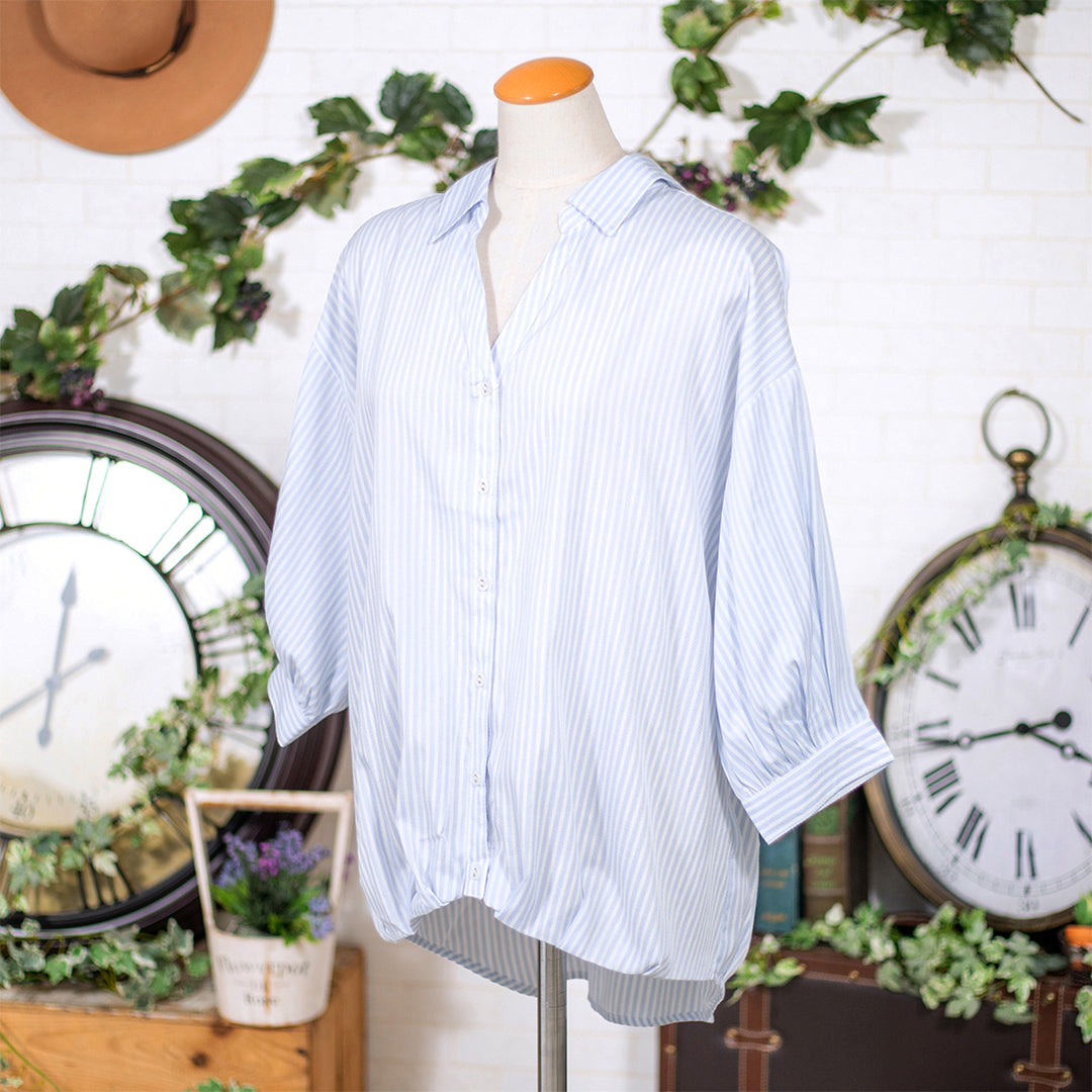 レースアップタケノコブラウス