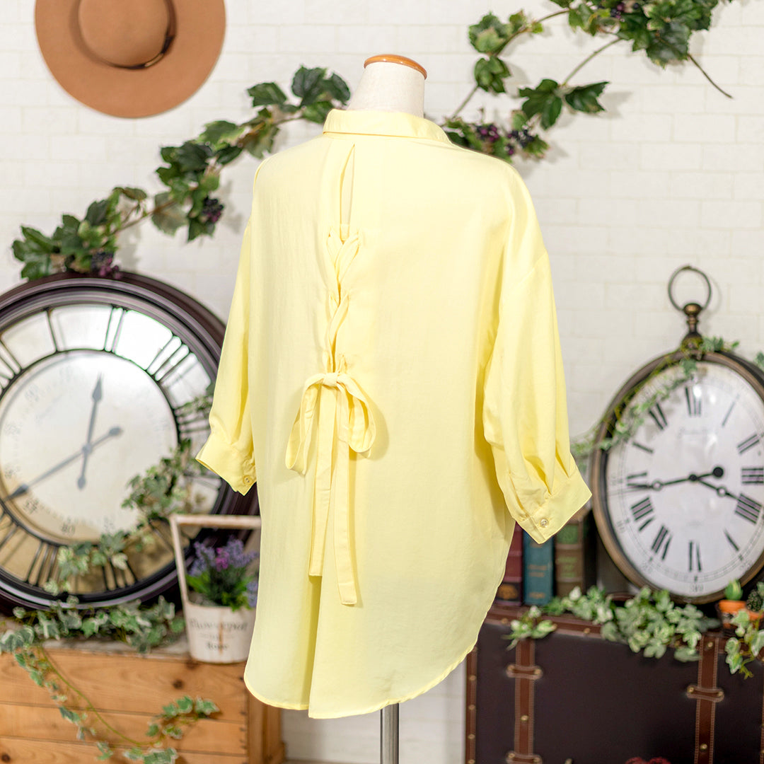 バックリボンタケノコブラウス