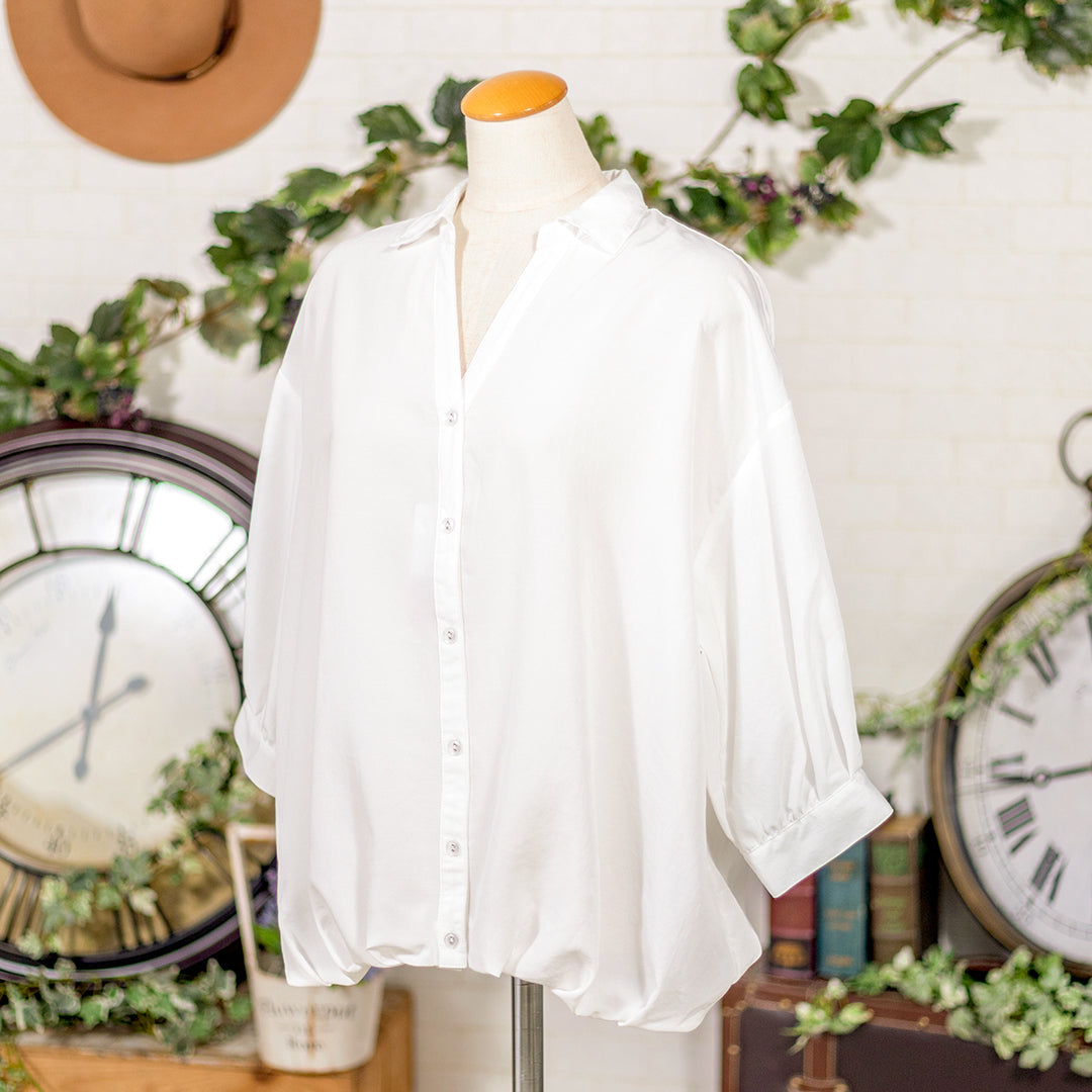 バックリボンタケノコブラウス