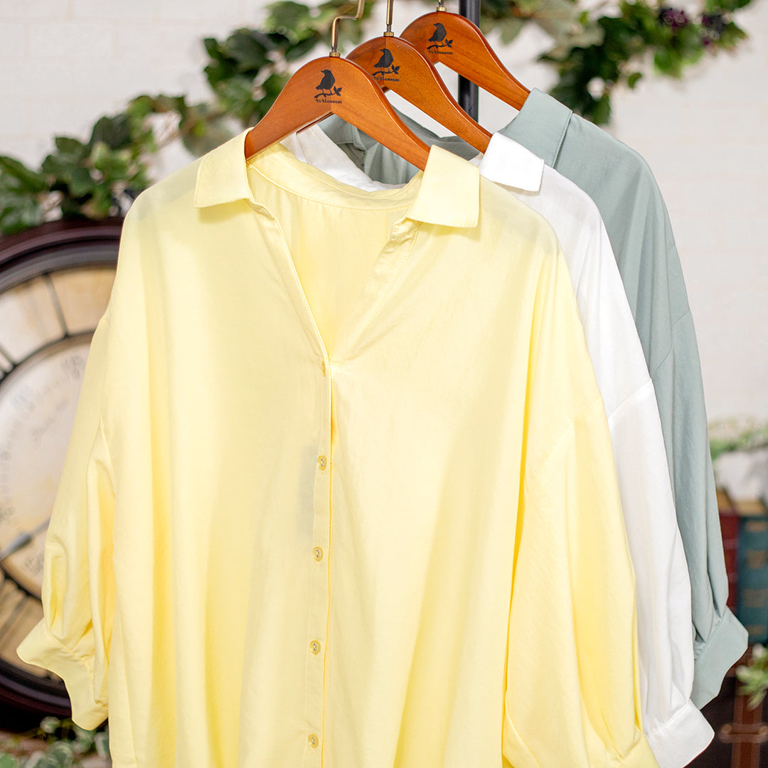 バックリボンタケノコブラウス