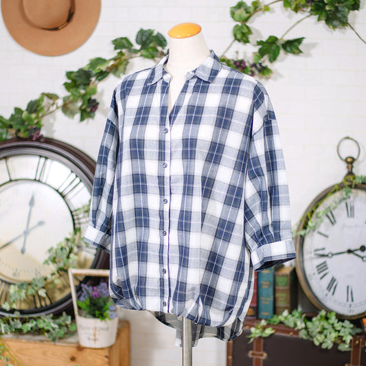 バックリボンタケノコブラウス