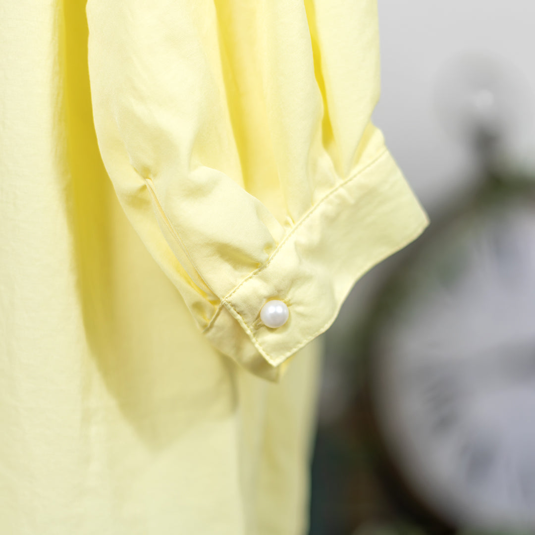 バックリボンタケノコ開襟ブラウス