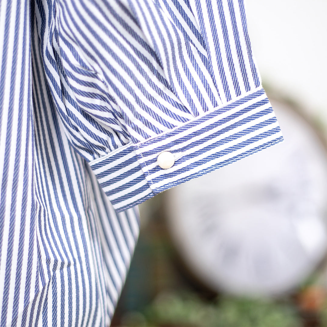 バックリボンタケノコ開襟ブラウス