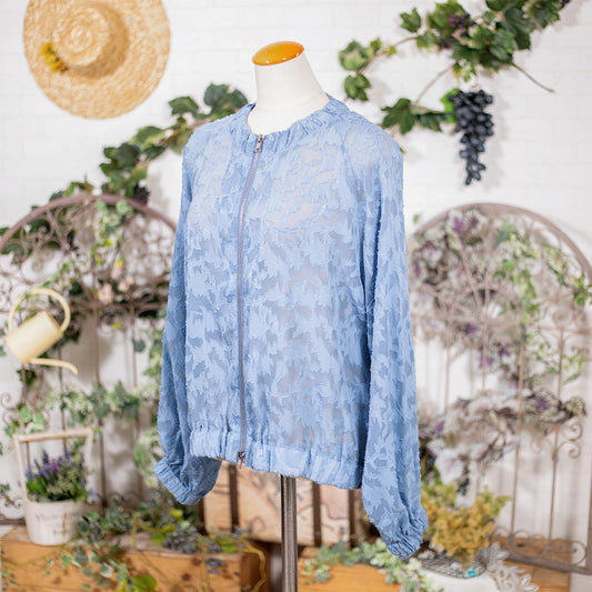 レースジャガードブルゾン