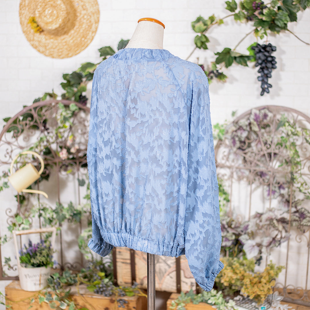 レースジャガードブルゾン