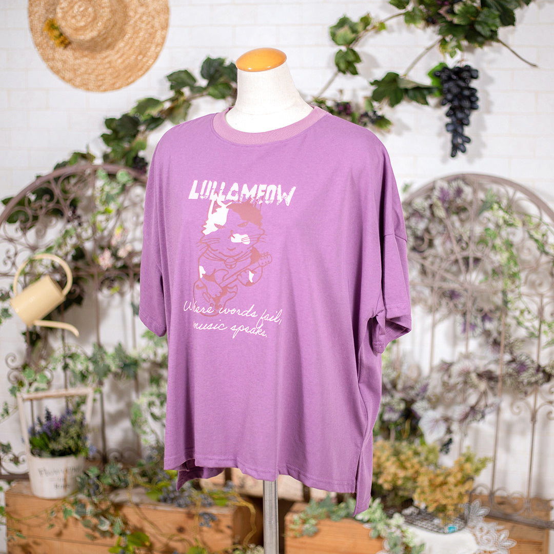 三毛猫五分袖Tシャツ