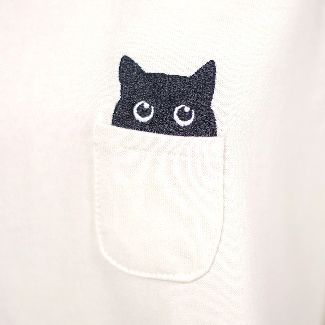 のぞきネコミニポケットフード付きプルオーバー