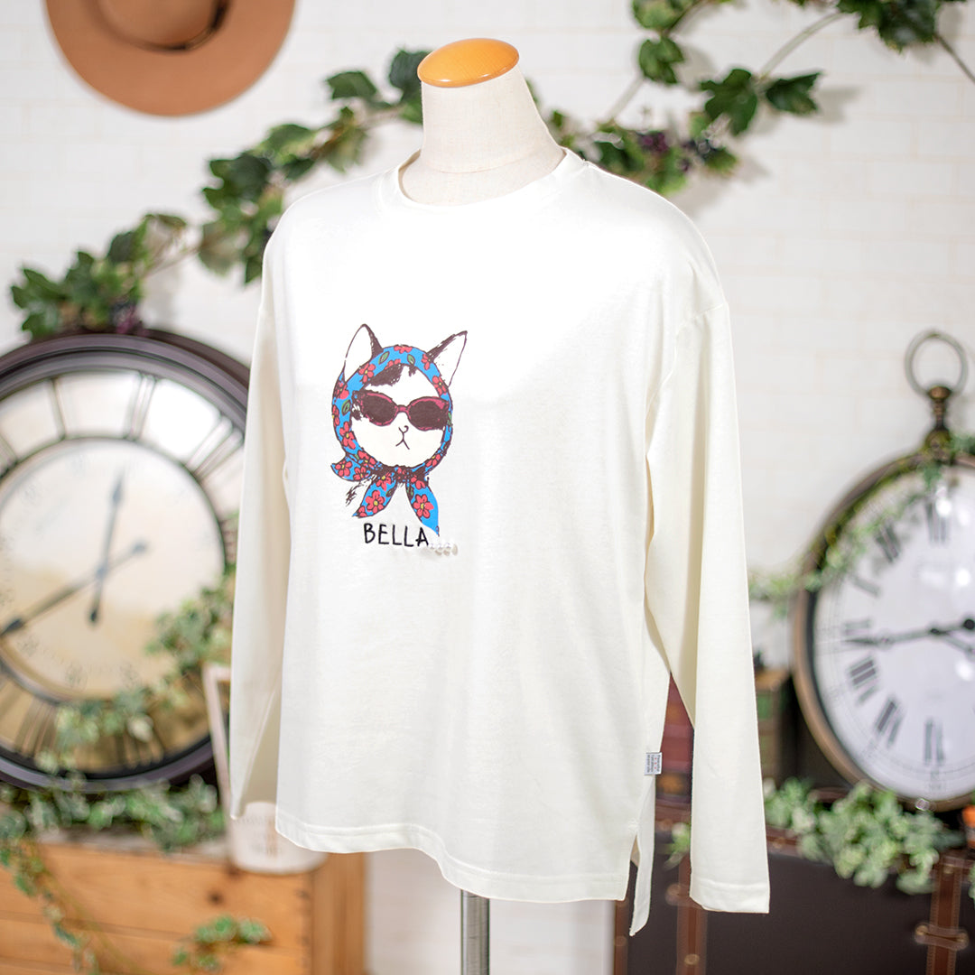 女優猫長袖Tシャツ