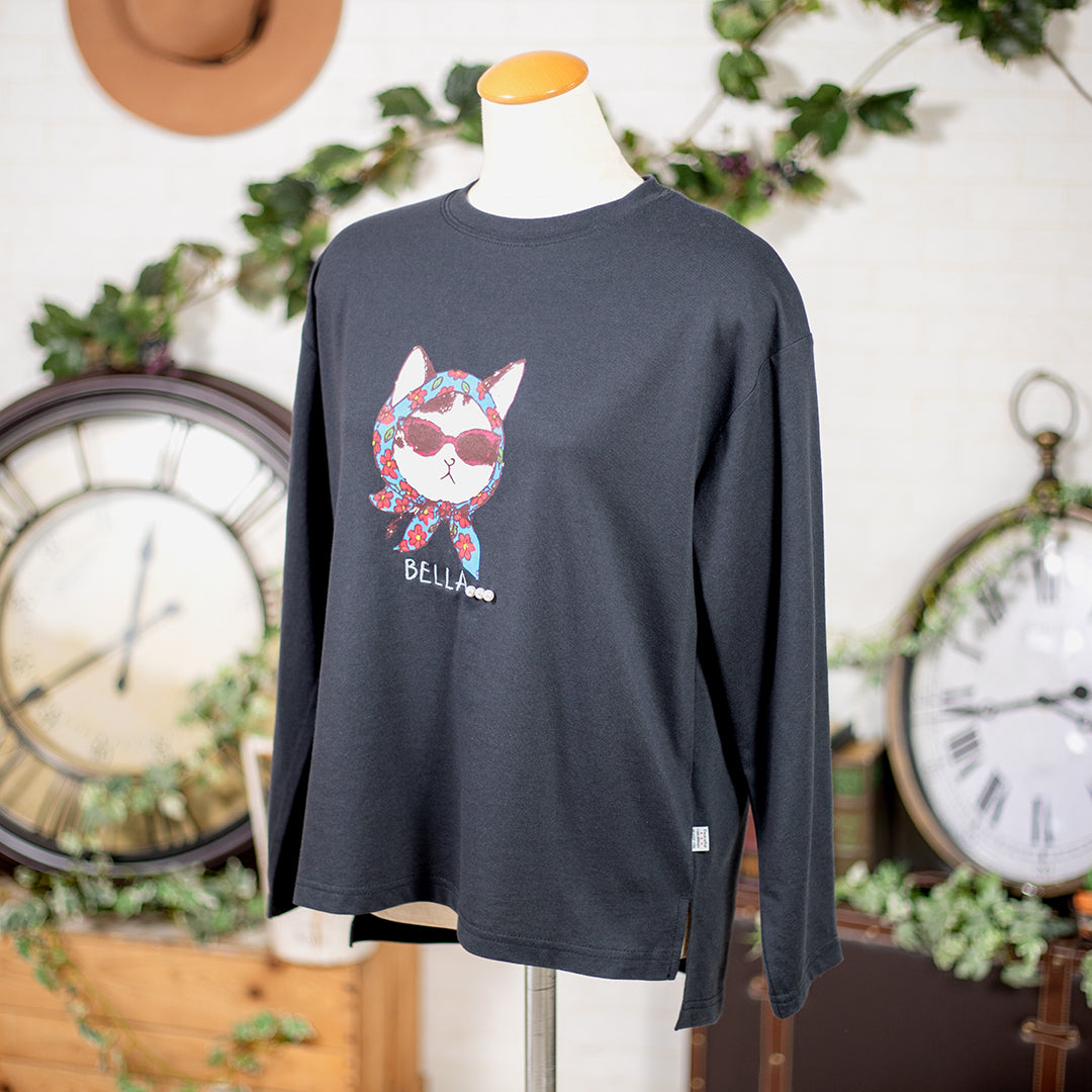 女優猫長袖Tシャツ