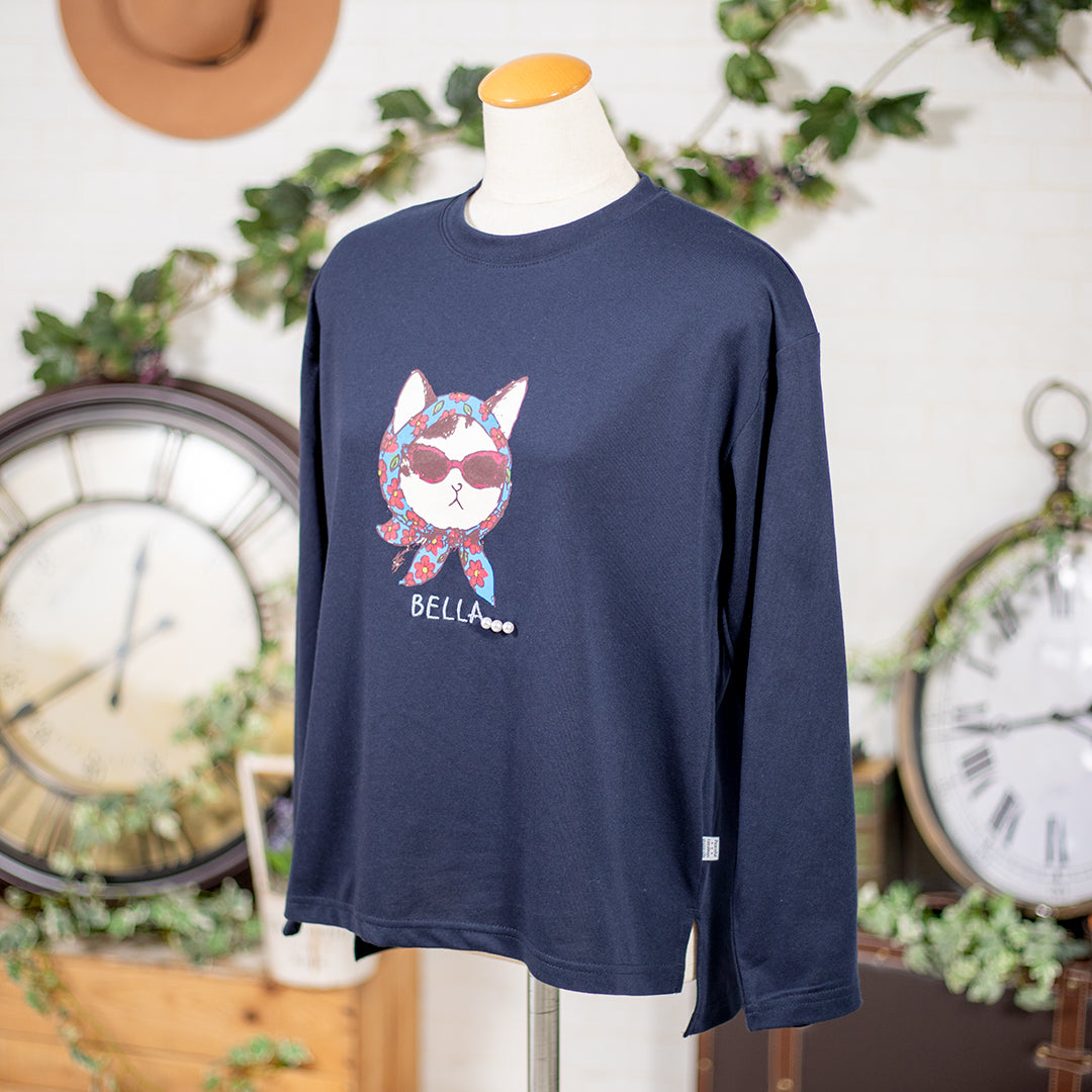 女優猫長袖Tシャツ