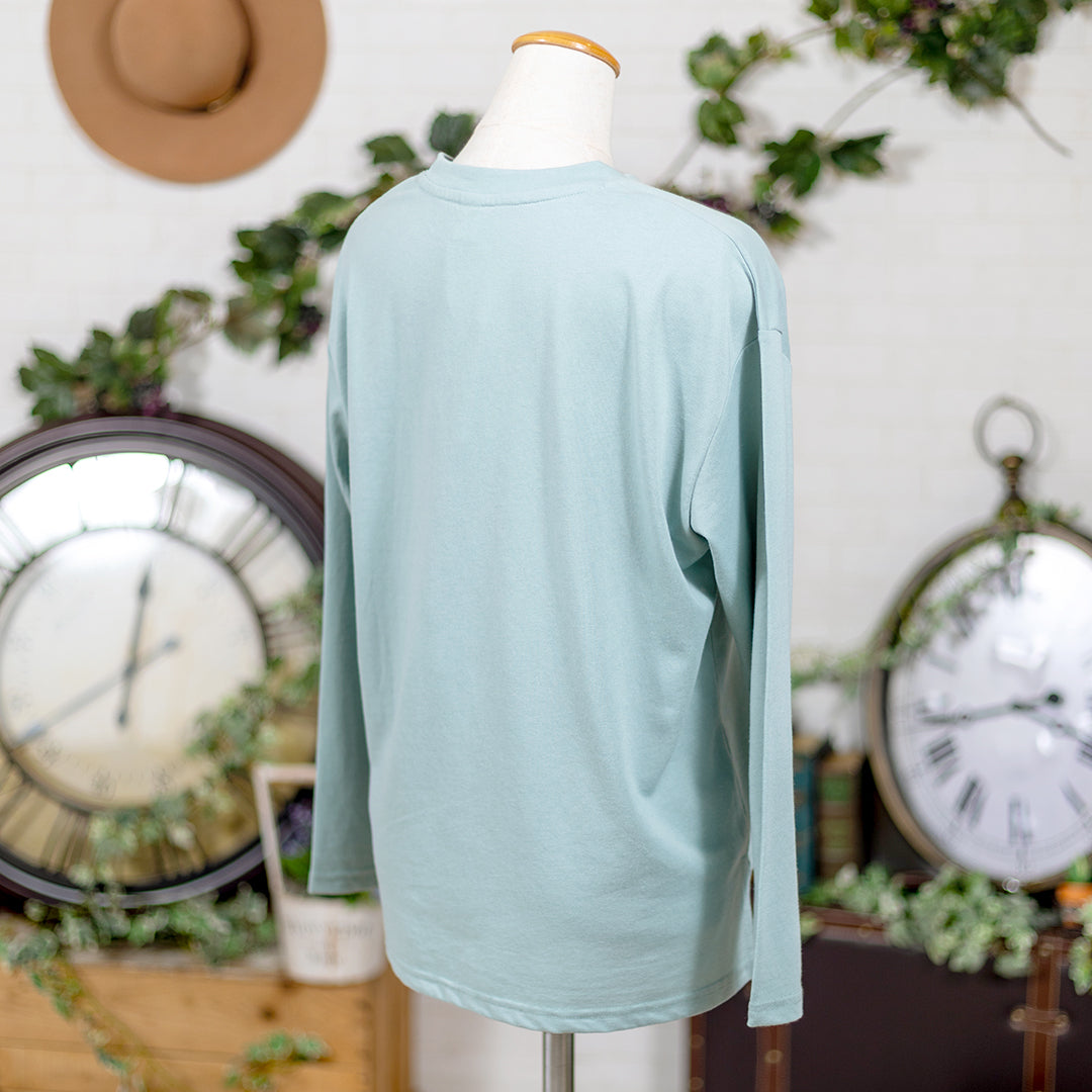 アオアシカツオドリポケット長袖Tシャツ