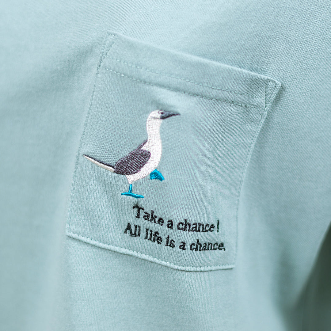 アオアシカツオドリポケット長袖Tシャツ