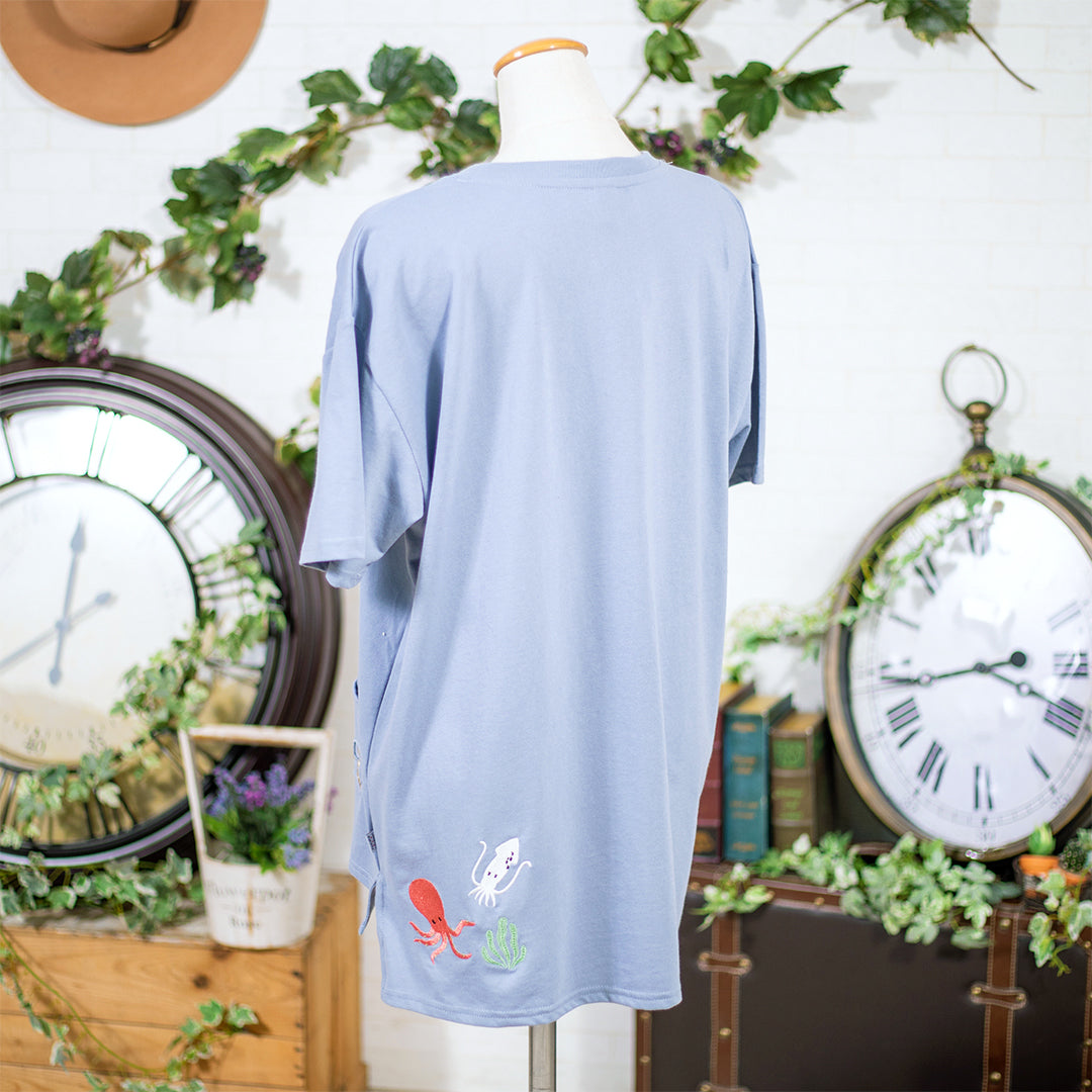 海の仲間多ポケット五分袖カットソー