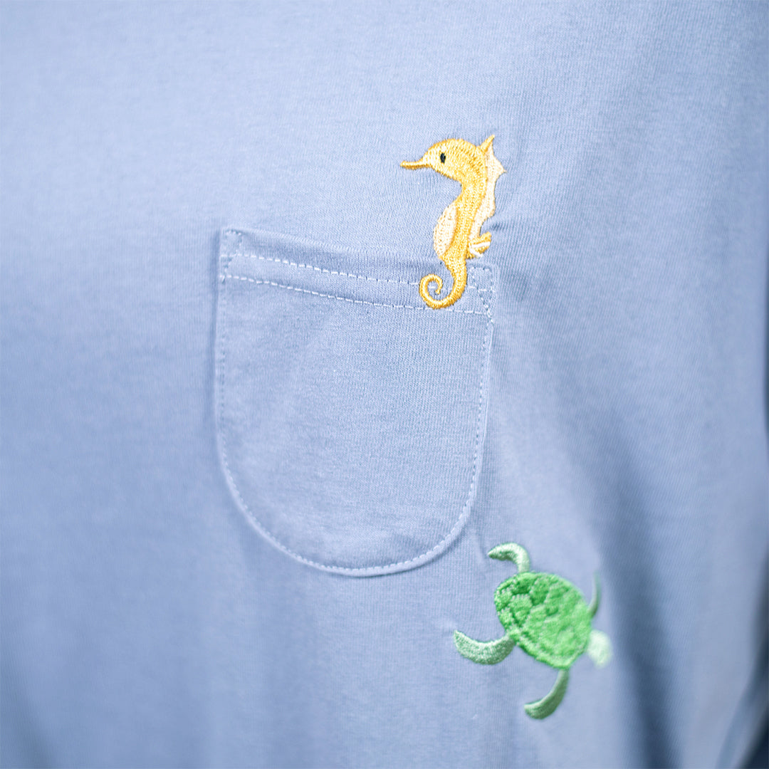 海の仲間多ポケット五分袖カットソー