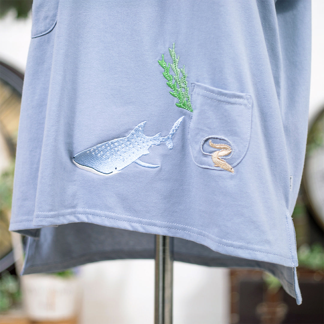 海の仲間多ポケット五分袖カットソー