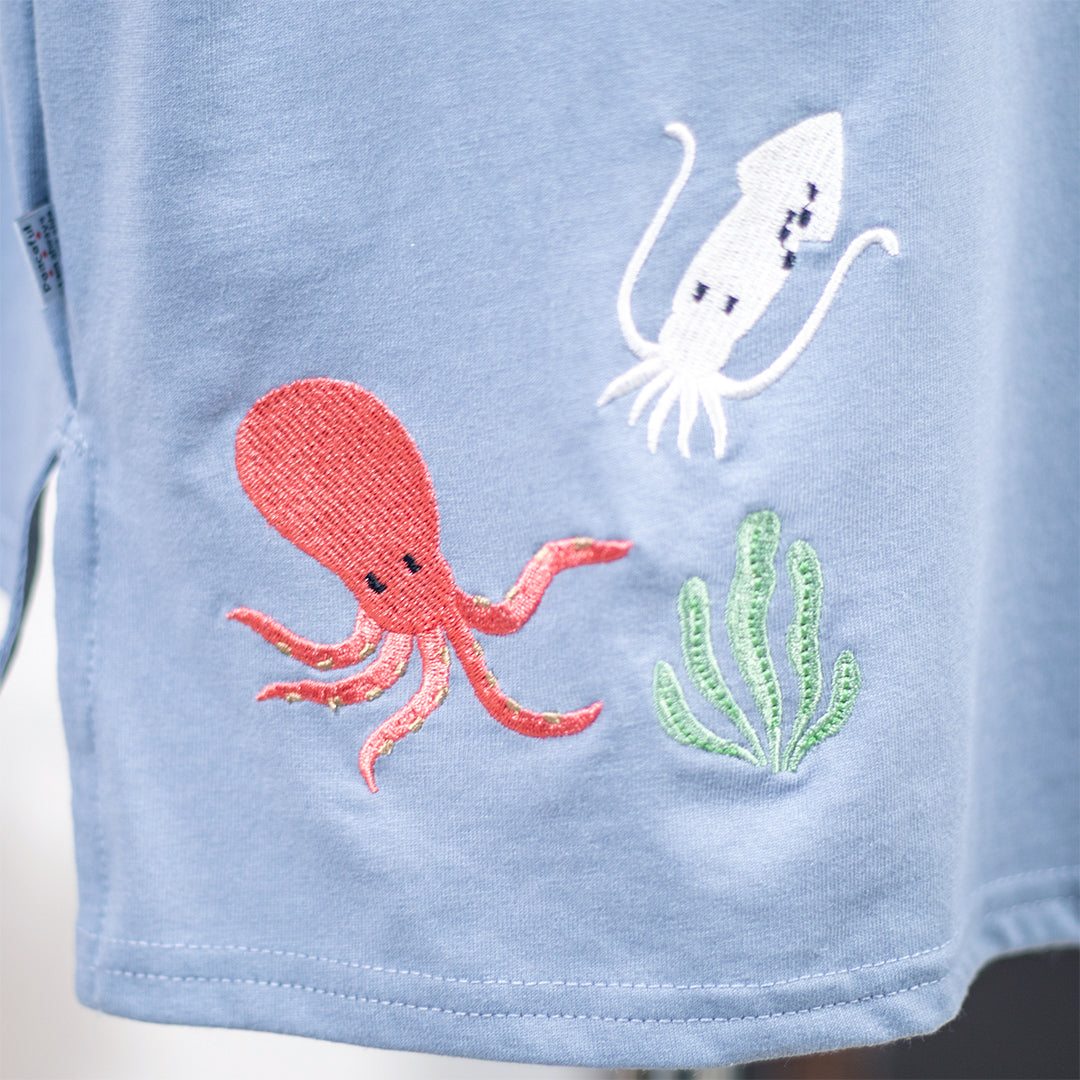 海の仲間多ポケット五分袖カットソー