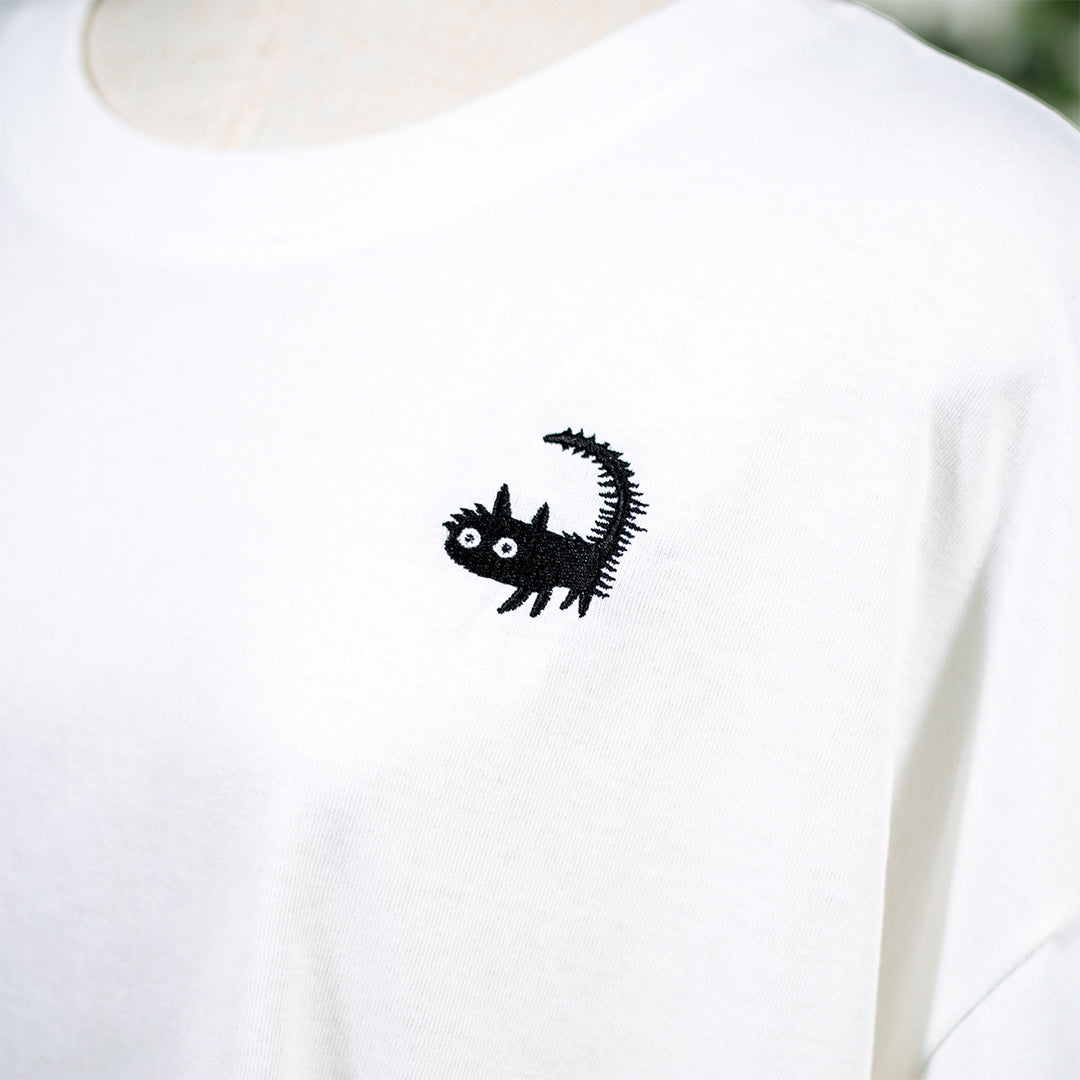 ドロストネコ刺繍プルオーバー