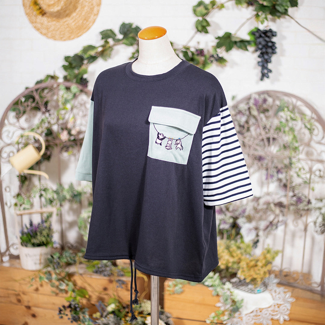 天日干しネコドロストTシャツ