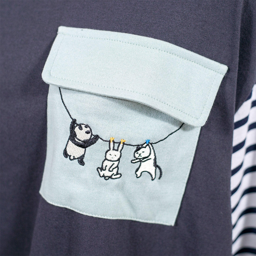 天日干しネコドロストTシャツ