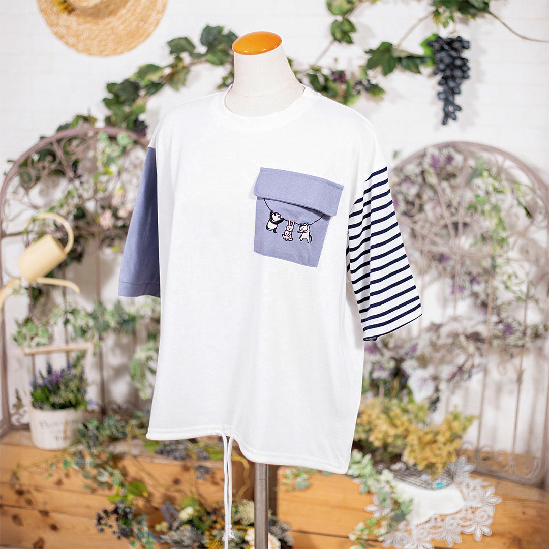 天日干しネコドロストTシャツ