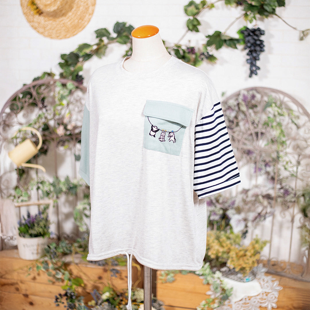 天日干しネコドロストTシャツ