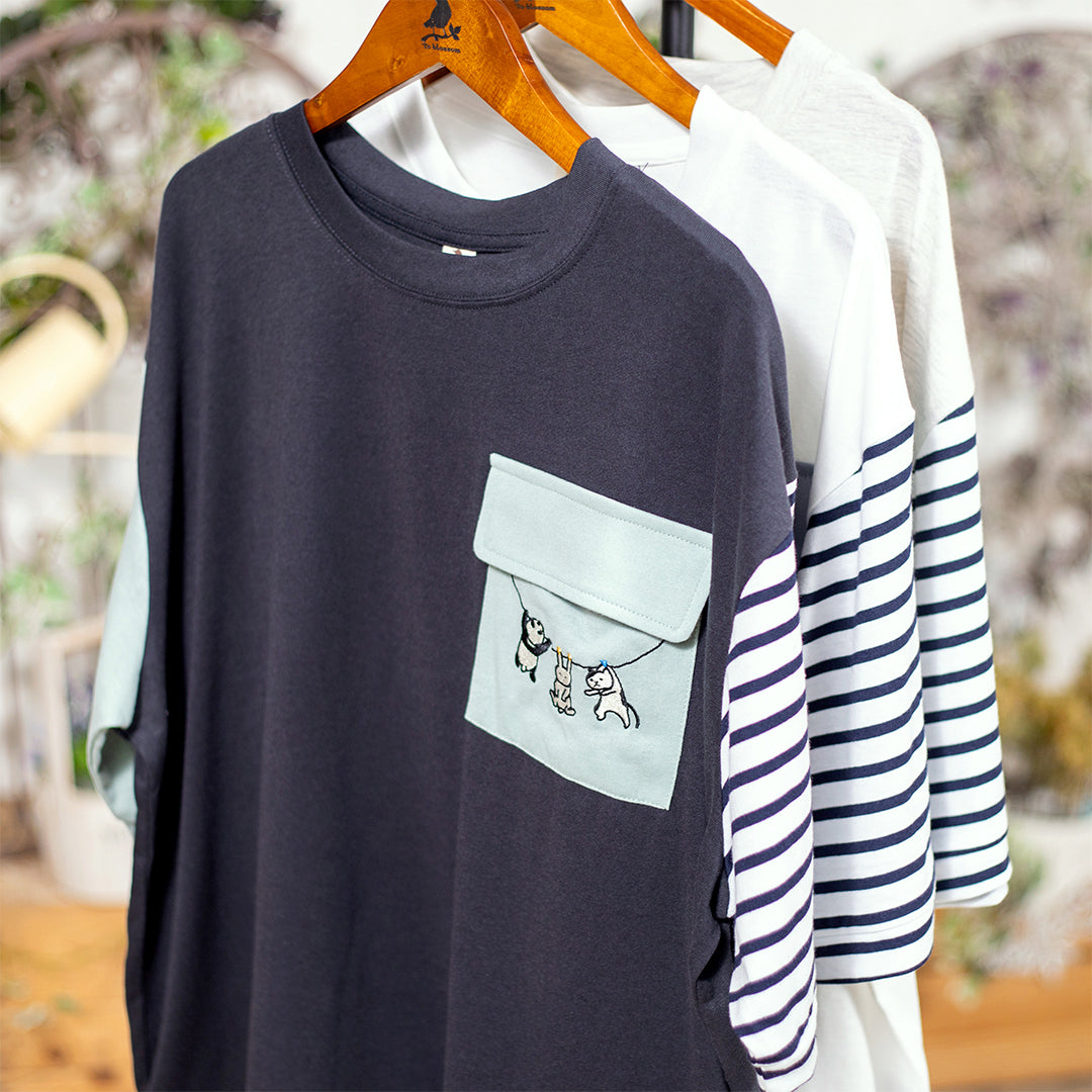天日干しネコドロストTシャツ