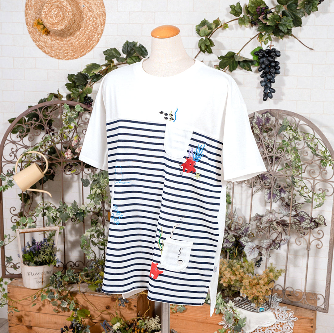 menndako発砲ﾌﾟﾘﾝﾄＴシャツ