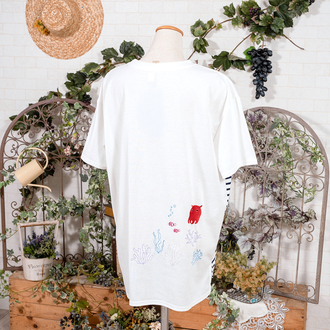 menndako発砲ﾌﾟﾘﾝﾄＴシャツ