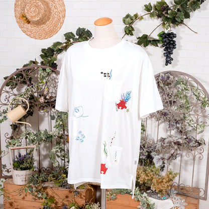 menndako発砲ﾌﾟﾘﾝﾄＴシャツ