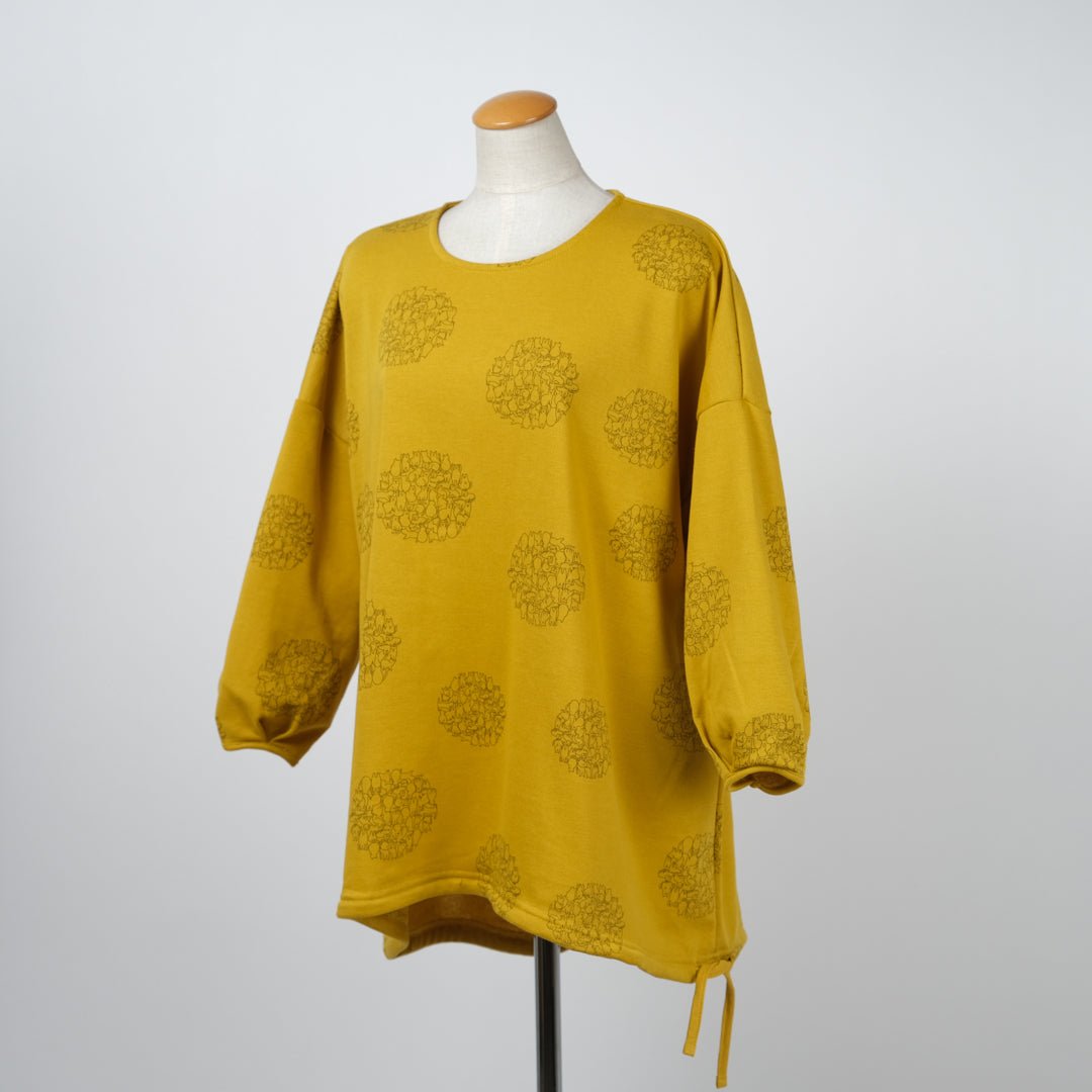 猫ドット８分ドロストチュニック - to blossom (8213578383492)