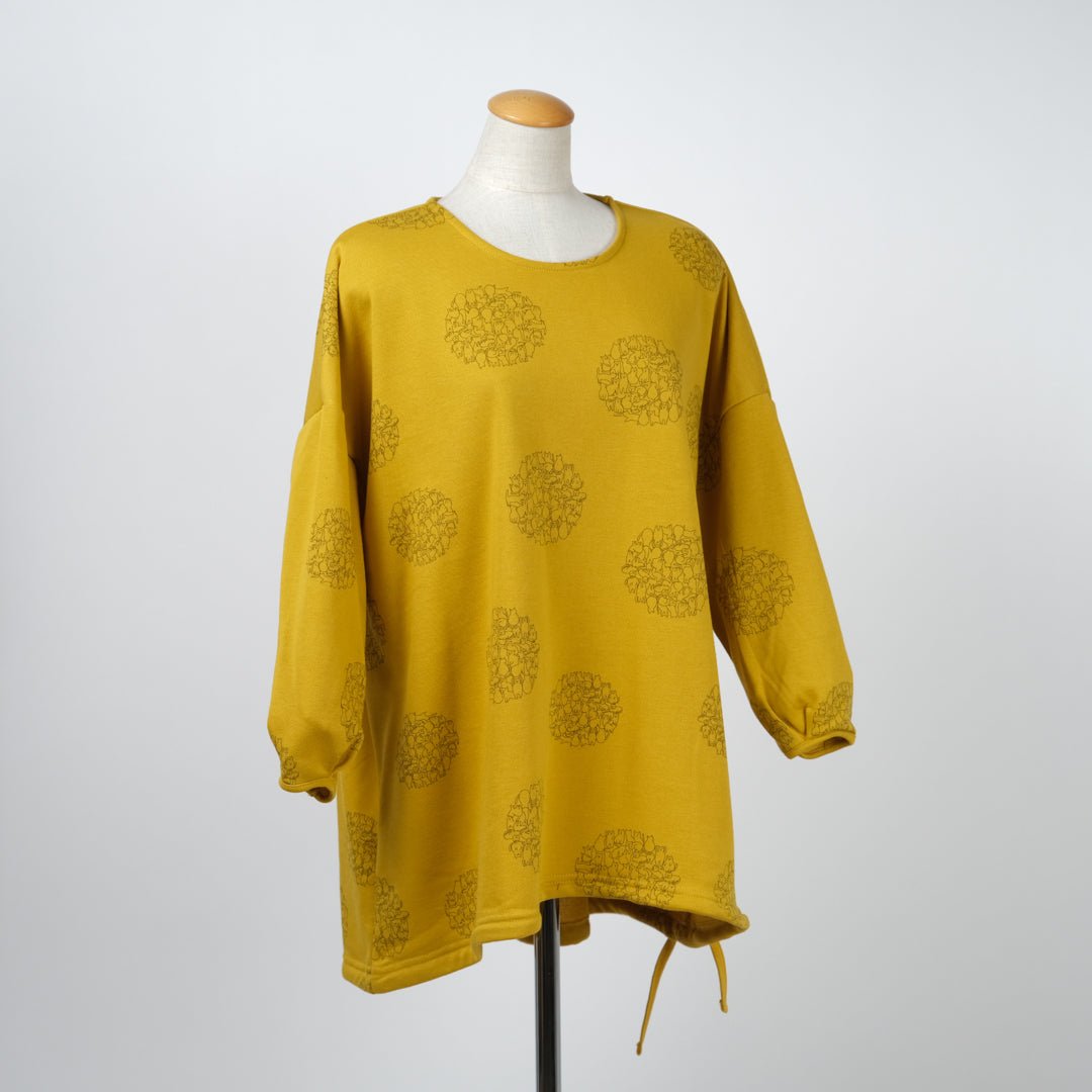 猫ドット８分ドロストチュニック - to blossom (8213578383492)