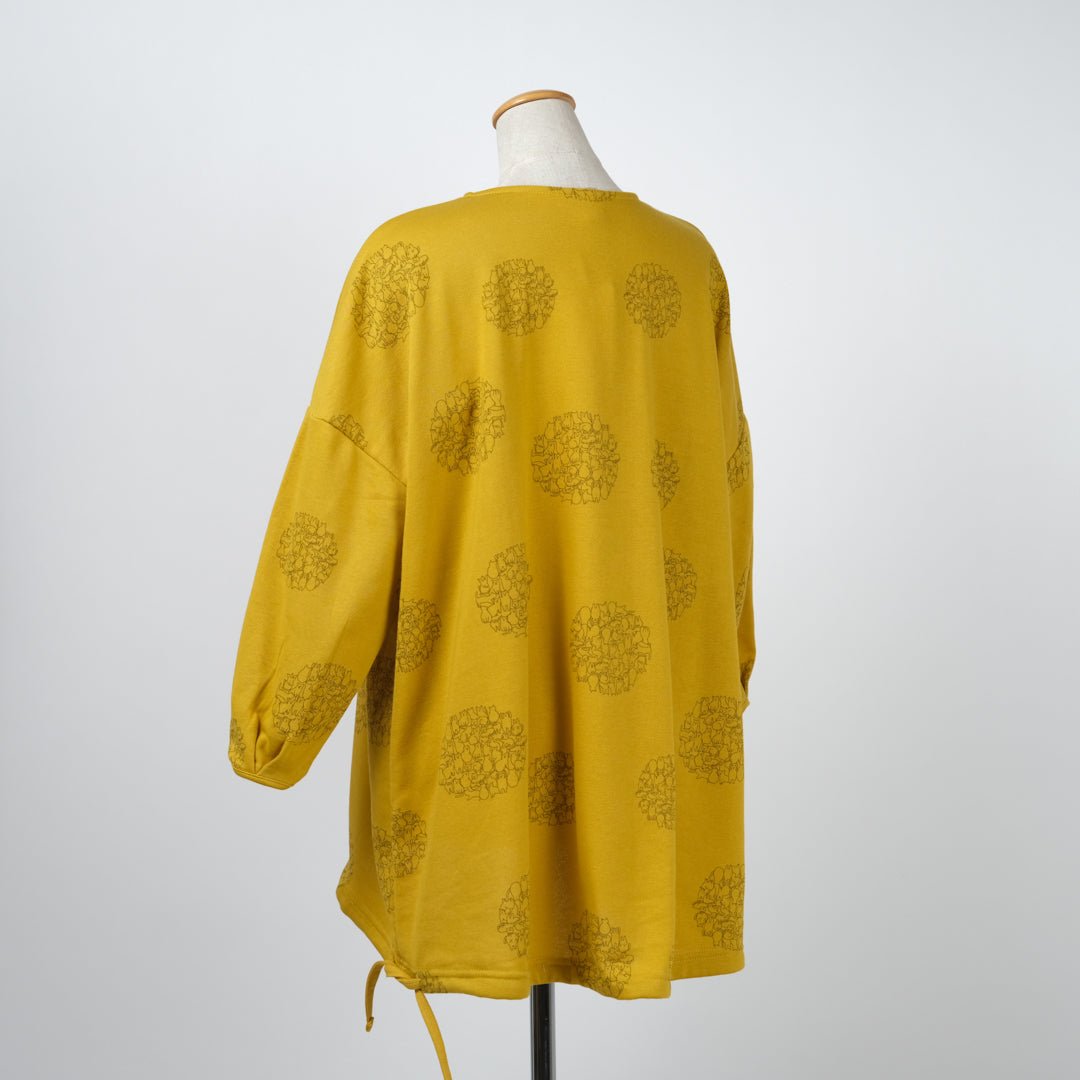 猫ドット８分ドロストチュニック - to blossom (8213578383492)