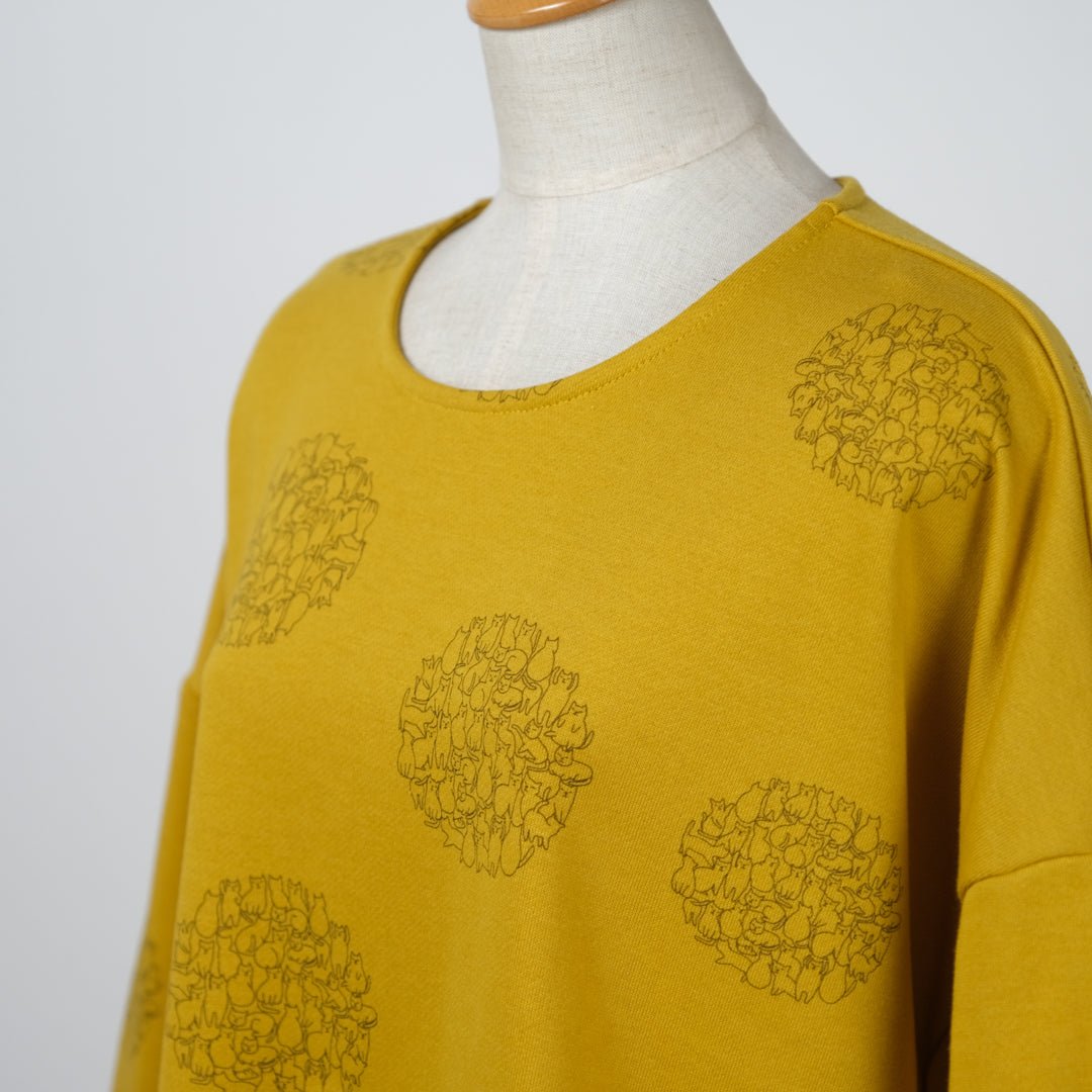 猫ドット８分ドロストチュニック - to blossom (8213578383492)