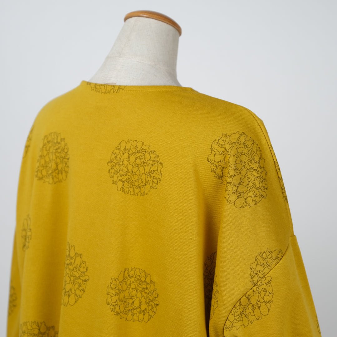 猫ドット８分ドロストチュニック - to blossom (8213578383492)