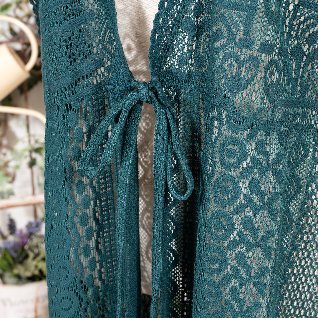 クロシェライクレースロングジレ