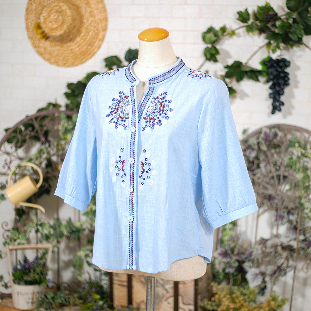 野花のつぶやきブラウス