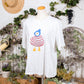お散歩ﾀﾞｯｸの刺繍Tシャツ
