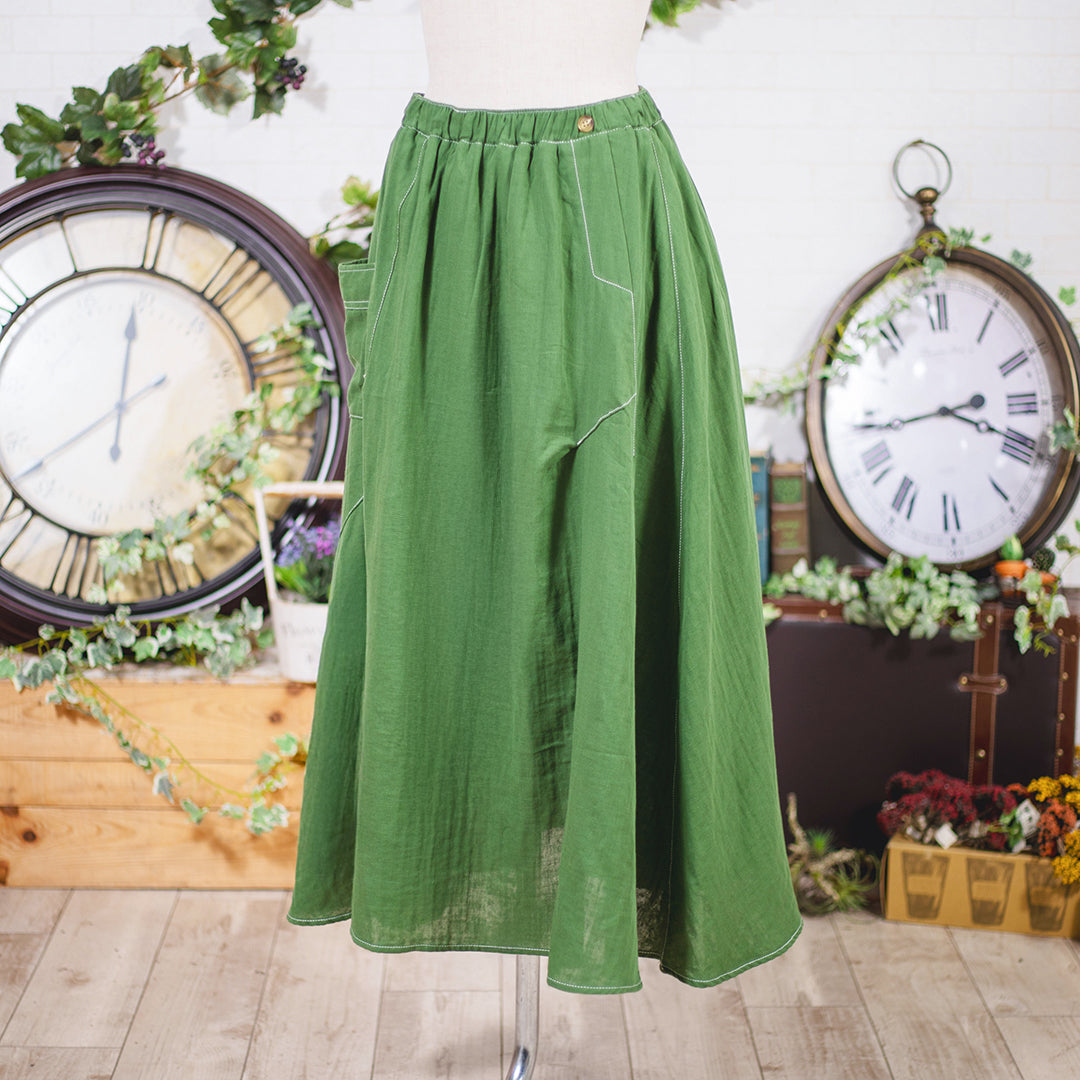 Wガーゼフレアスカート