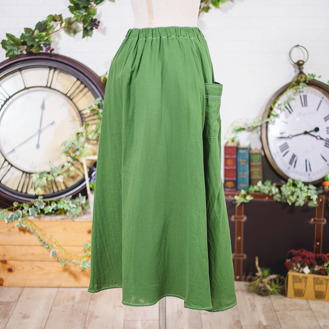 Wガーゼフレアスカート