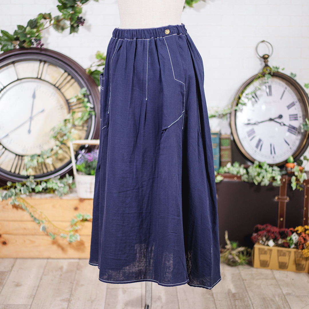 Wガーゼフレアスカート