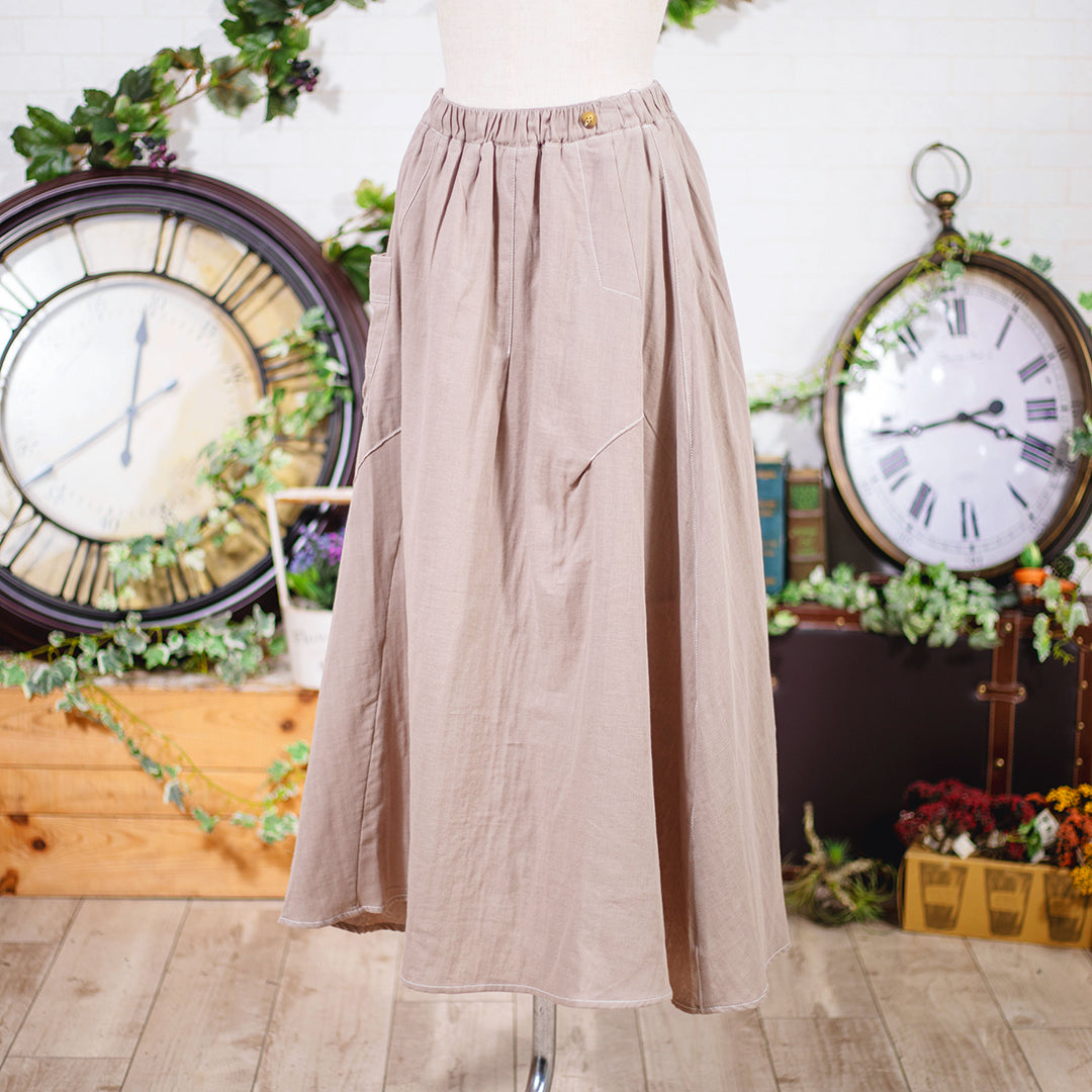 Wガーゼフレアスカート