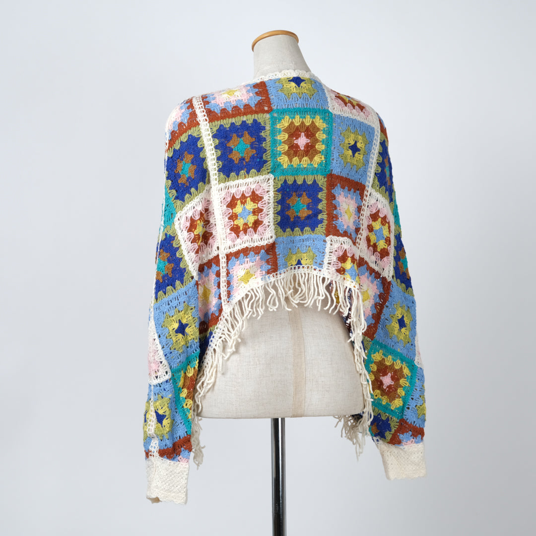 ボヘミアンフローラルポンチョ (8230826967172)